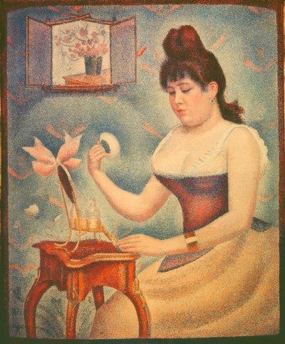 Young Woman Powdering Herself by Georges Seurat